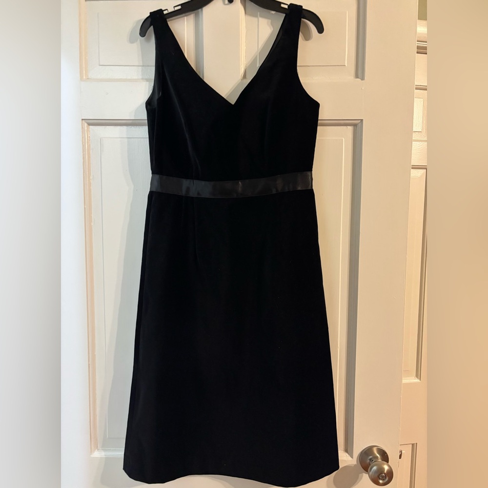 NWOT JCrew black velvet dress